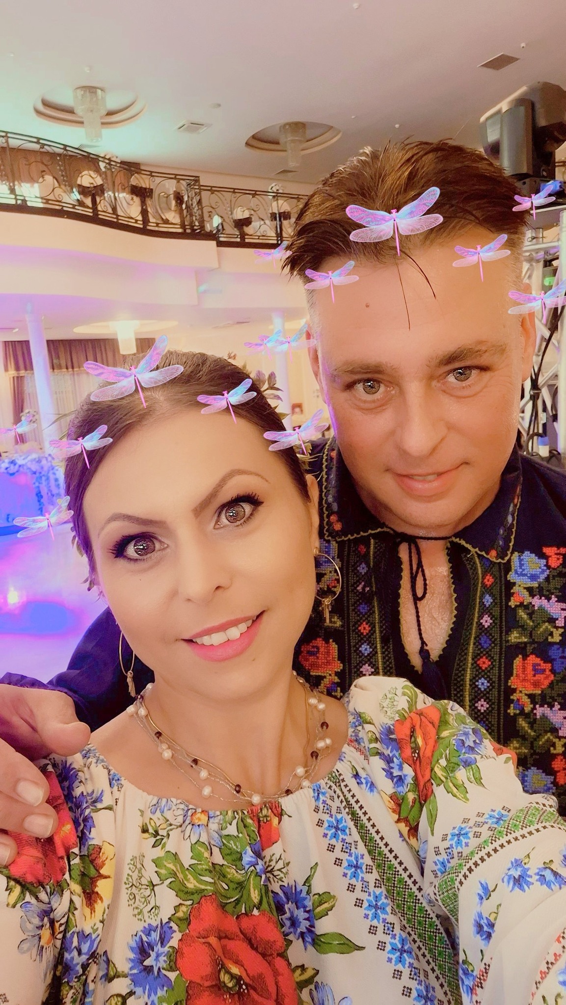 Claudiu și cu mine în timpul unui duet — dialogul de priviri pe care publicul nu-l vede, dar îl simte în sunet.